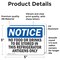 Signmission No Food Or Drinks To Be Stored In This Refrigerator, 5 in W x Rectangle, Vinyl Decal OS-2PACK-NS-D-35-L-14618 - alternate 5